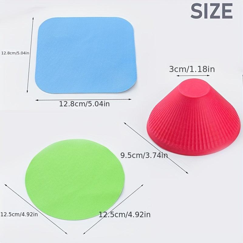 3pcs Anti-slip Rubber Twist Bottle Cap Reusable Can Opener Accessory