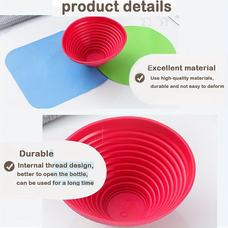 3pcs Anti-slip Rubber Twist Bottle Cap Reusable Can Opener Accessory