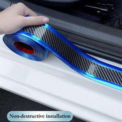 Car Sticker Carbon Fiber Rubber Door Sill Protector Edge Guard Strip
