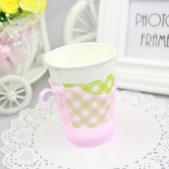 20pcs Paper Cup Holder Plastic Set Heat Resistant Cup Sleeve For Hot Drinks