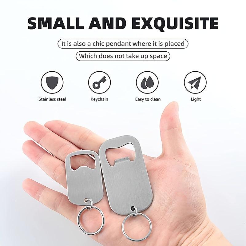 Creative Stainless Steel Bottle Opener Keychain