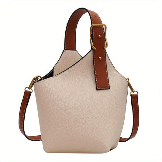 Vintage Bucket Bag Small Crossbody Faux Leather Handbags