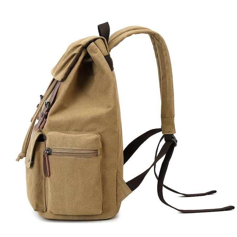 Canvas Backpack with Laptop Compartment & Adjustable Straps