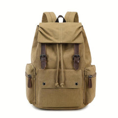 Canvas Backpack with Laptop Compartment & Adjustable Straps