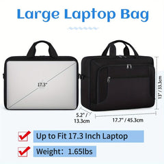 17.3in Laptop Storage Briefcase Waterproof Business Handbag