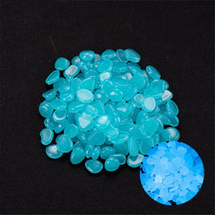 100pcs Glow in the Dark Pebbles Natural Crystals for Garden or Aquarium