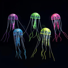 Glowing Jellyfish Aquarium Ornament Artificial Swim Effect Fish Tank Decor