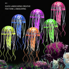 Glowing Jellyfish Aquarium Ornament Artificial Swim Effect Fish Tank Decor