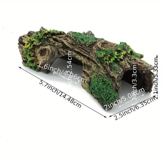 Resin Hollow Tree Trunk Ornament for Fish Tank