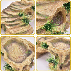 Resin Dock Rectangular Turtle Tank Decoration