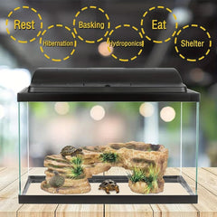 Resin Dock Rectangular Turtle Tank Decoration