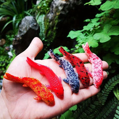5pcs Resin Koi Carp Fishbowl Model Small Statue Resin Craft