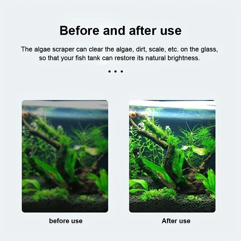 Algae Scraper For Glass Aquarium - 10 Replaceable Blades