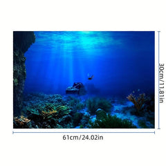 Fish Tank Background Decorative Painting Plants HD Aquarium Landscape Sticker