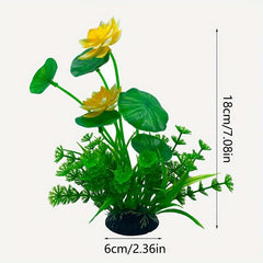 Artificial Lotus Fish Tank Ornament Plastic Plants Decoration