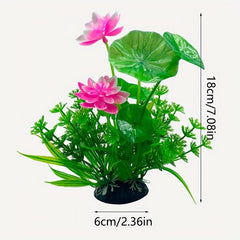 Artificial Lotus Fish Tank Ornament Plastic Plants Decoration