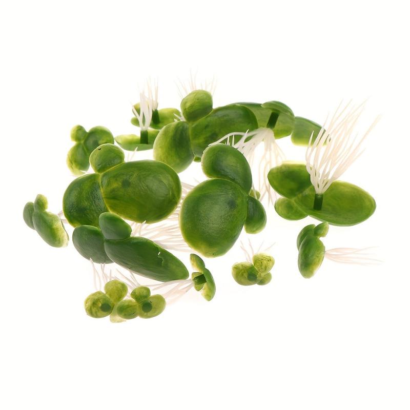 Artificial Floating Duckwees With Leaves for Pond Fish Tank Aquarium Decoration