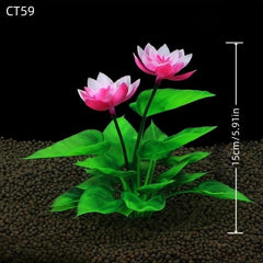 Plastic Aquatic Lotus Fish Tank Ornament