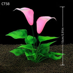 Plastic Aquatic Lotus Fish Tank Ornament