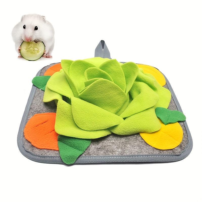 Pet Snuffle Pad Rabbit Toy Slow Food Foraging Mat Durable Fleece