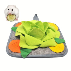 Pet Snuffle Pad Rabbit Toy Slow Food Foraging Mat Durable Fleece