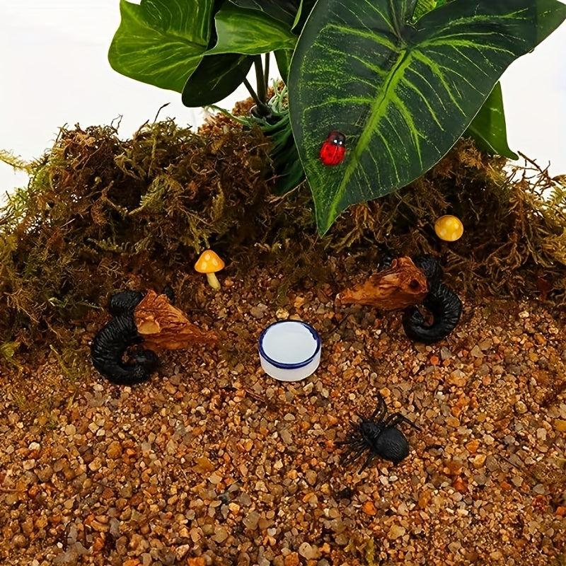 2pcs Spider Micro Water Bowls Mini Ceramic Dish For Spider Tarantula Millipede