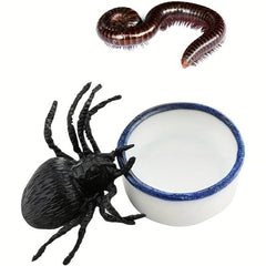 2pcs Spider Micro Water Bowls Mini Ceramic Dish For Spider Tarantula Millipede