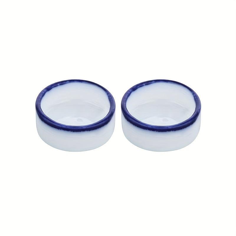 2pcs Spider Micro Water Bowls Mini Ceramic Dish For Spider Tarantula Millipede