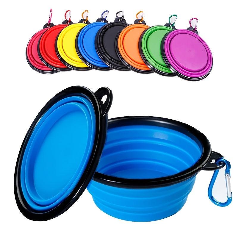 1pc Portable Extra Large Dog Bowl Foldable Silicone Pet Travel Bowl