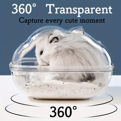 Hamster Transparent Sand Bath Container Splash-proof