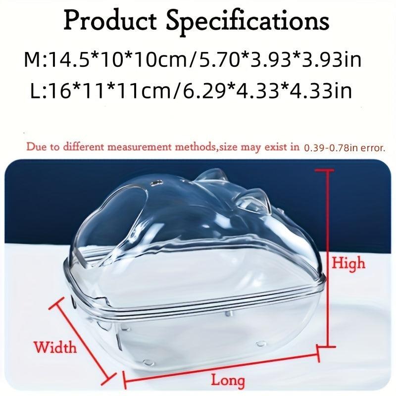 Hamster Transparent Sand Bath Container Splash-proof
