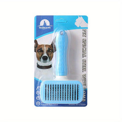 2pcs Cat Self Cleaning Comb Stainless Steel Needle Brush Pet Grooming