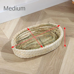 Handwoven Grass Nest Cage for Small Pets