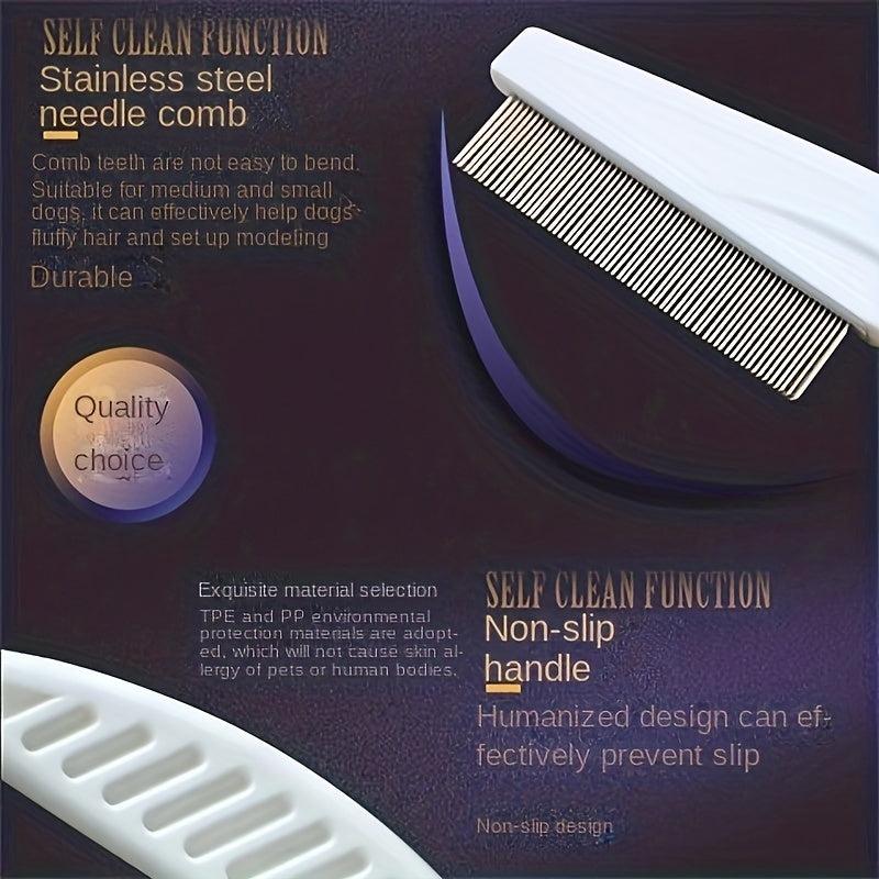 Cat & Dog Flea Removal Comb - Pet Hair & Lint Cleaner