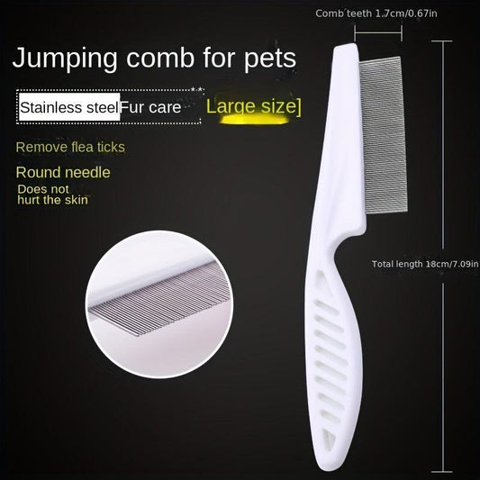 Cat & Dog Flea Removal Comb - Pet Hair & Lint Cleaner