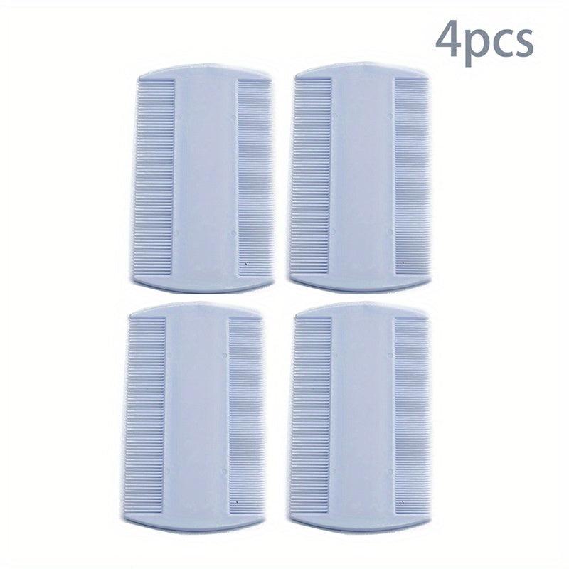 4pcs Double-Sided Dense Teeth Flea Comb for Pet Grooming