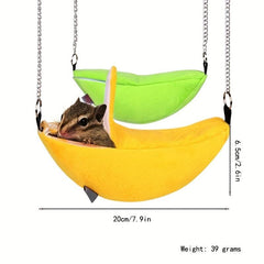 Cozy Banana Shaped Hamster Hammock Bed for Small Pets