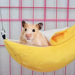 Cozy Banana Shaped Hamster Hammock Bed for Small Pets