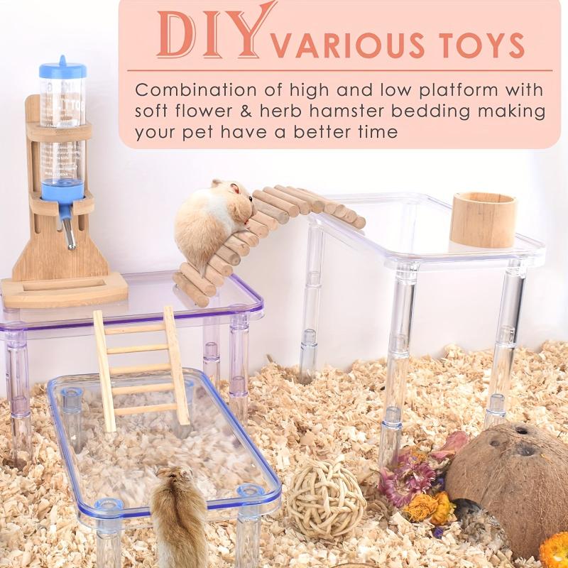 Transparent Hamster Platform Play Stand for Small Pets