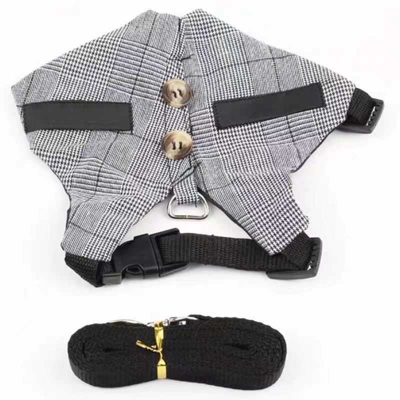 Rabbit Harness And Leash Set Bunny Vest With Button Decor Small Animal