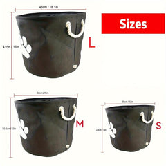 Round Collapsible Dog Storage Collection Bin Organizer