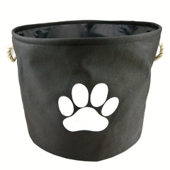 Round Collapsible Dog Storage Collection Bin Organizer