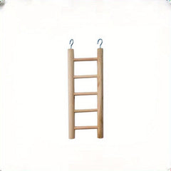 Wooden Parrot Toy Stand with Hamster Ladder