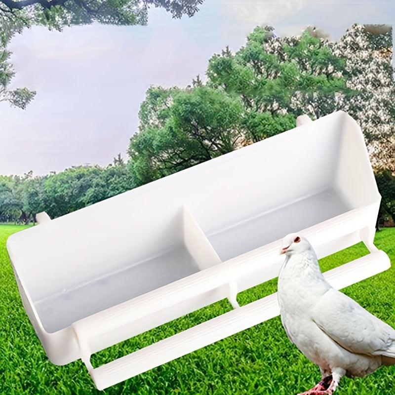 Double Plastic Pet Bird Water and Food Feeder Cup with Stand