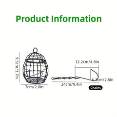 Decorative Bird Feeder for Garden, Hanging Food Dispenser for Wild Birds