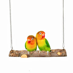 Wooden Bird Swing Toy for Parrot Cage Play