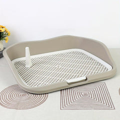 Washable Dog Potty Trainer w/ Raised Fence Easy Clean Dog Toilet for Indoor Dogs