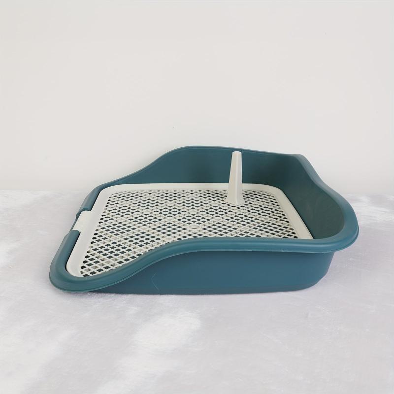 Washable Dog Potty Trainer w/ Raised Fence Easy Clean Dog Toilet for Indoor Dogs