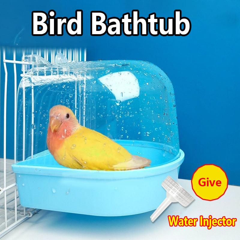 Transparent Parrot Bath Box Hanging Shower