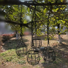 Outdoor Bird Cage Feeder Spring Hanging Bird Feeder Garden Yard Feeder